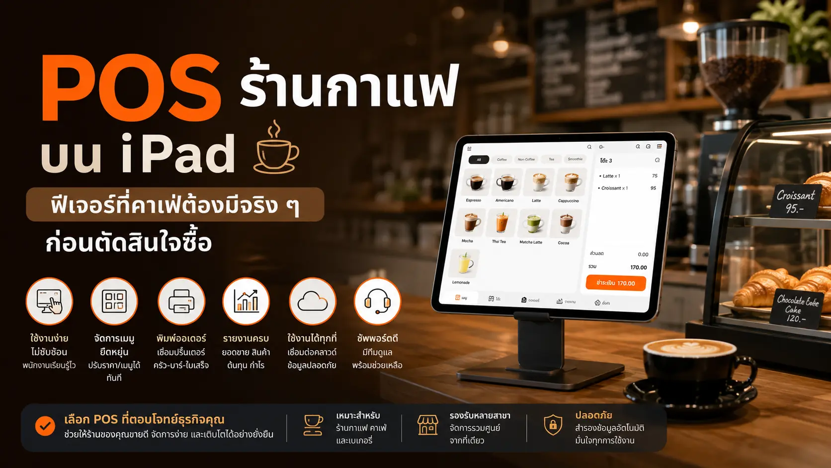 ภาพปก: POS ร้านกาแฟบน iPad — ฟีเจอร์ที่คาเฟ่ต้องมีจริง ๆ ก่อนตัดสินใจซื้อ